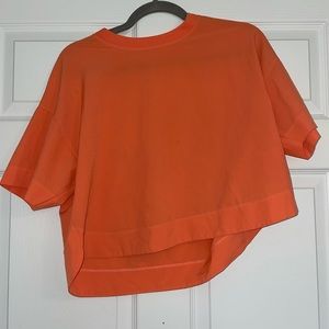 Cropped Orange Workout Top